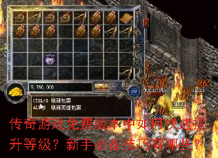 传奇游戏免费版本中如何快速提升等级?新手必备技巧有哪些? 传奇游戏免费版本中如何快速提升等级?新手必备技巧有哪些?