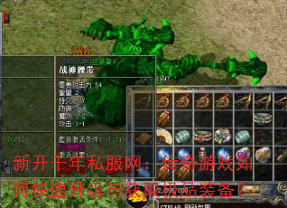 新开千年私服网:传奇游戏如何快速升级与获取极品装备? 新开千年私服网:传奇游戏如何快速升级与获取极品装备?