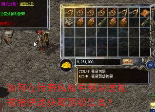 如何在传奇私服中利用透视戒指快速获取顶级装备? 如何在传奇私服中利用透视戒指快速获取顶级装备?