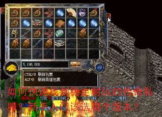 如何快速找到稳定耐玩的传奇私服?新手入门该选哪个版本? 如何快速找到稳定耐玩的传奇私服?新手入门该选哪个版本?