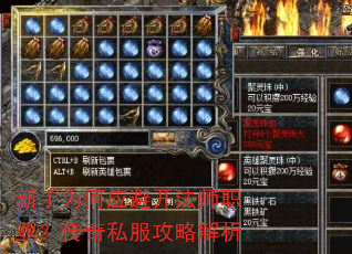 新手为何应避开法师职业?传奇私服攻略解析 新手为何应避开法师职业?传奇私服攻略解析